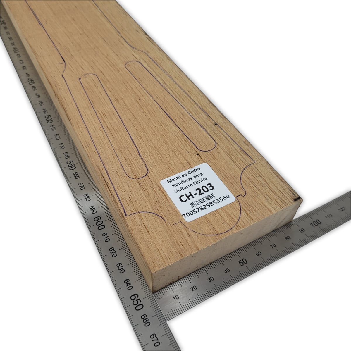 Mastil para Guitarra CH-203 de Cedro Honduras Economico con Detalles3