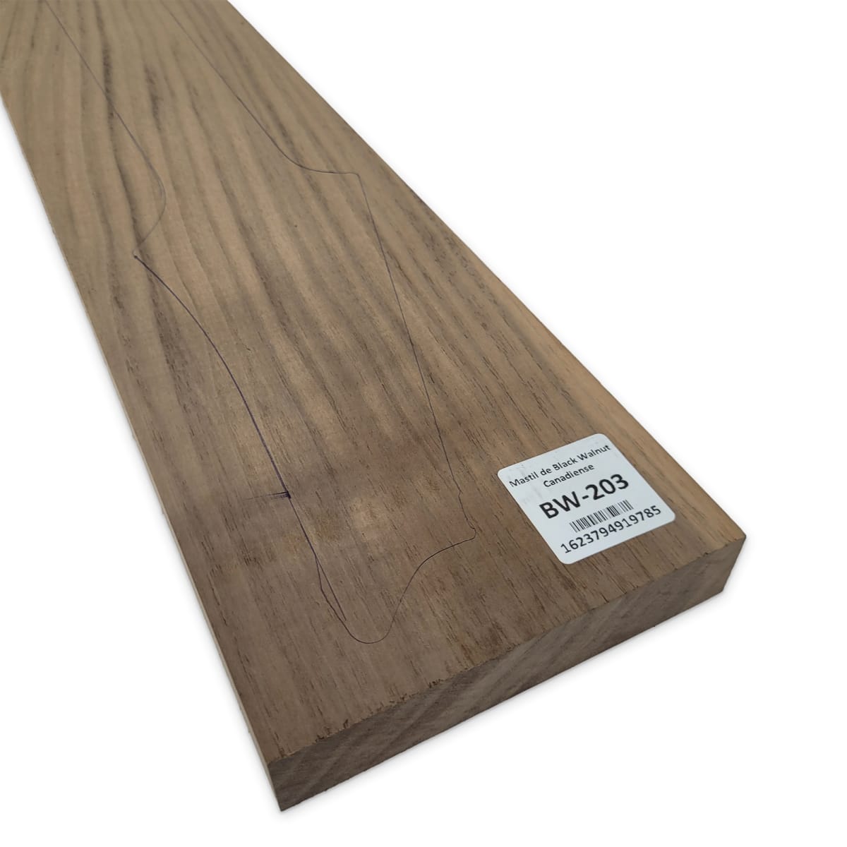 Mastil BW-203 de Black Walnut Especial Radial para Guitarra8