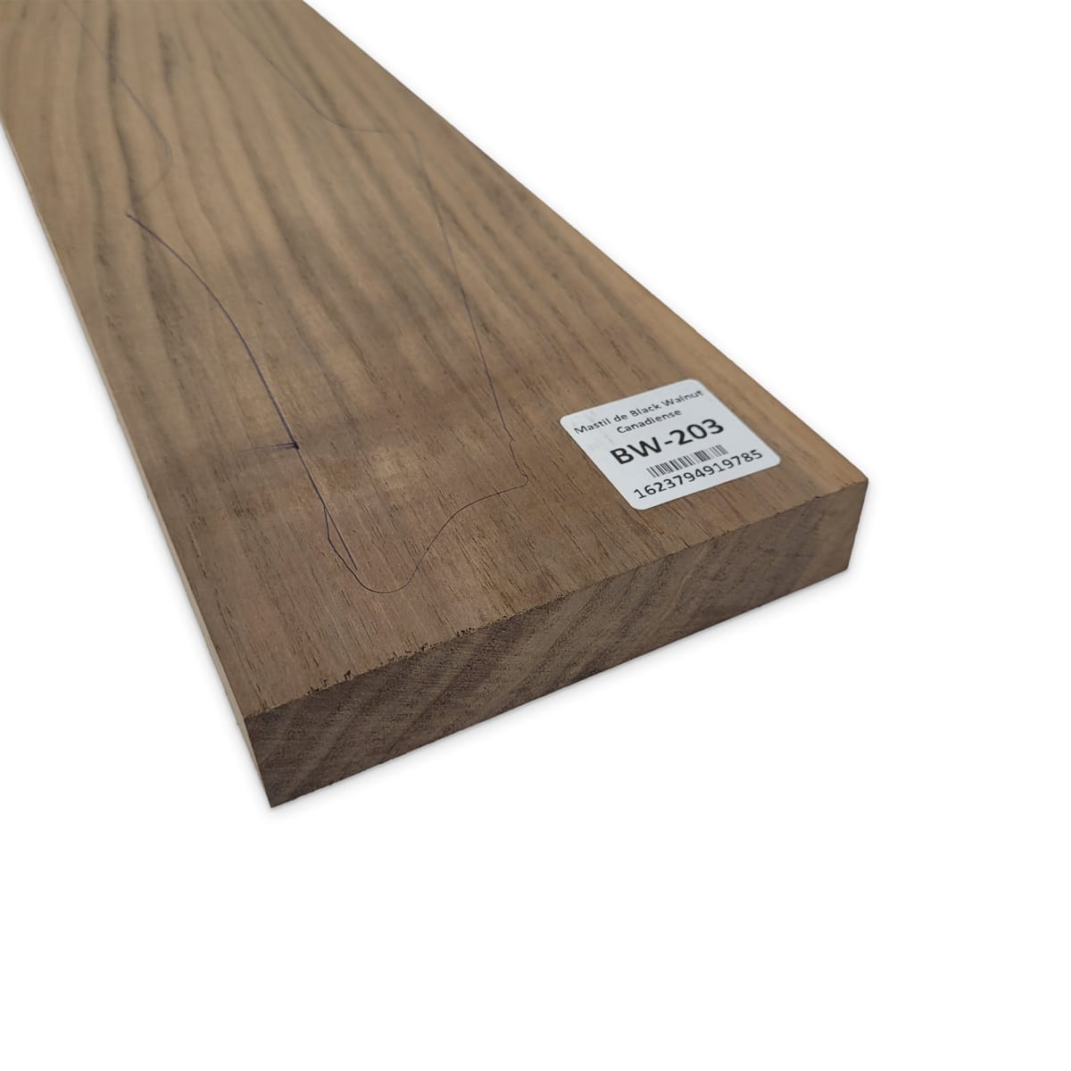 Mastil BW-203 de Black Walnut Especial Radial para Guitarra9