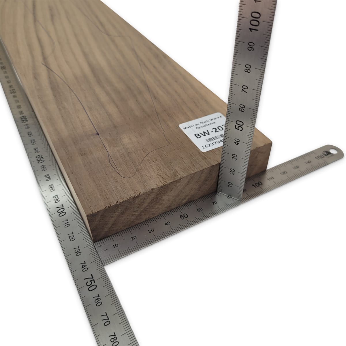 Mastil BW-203 de Black Walnut Especial Radial para Guitarra3