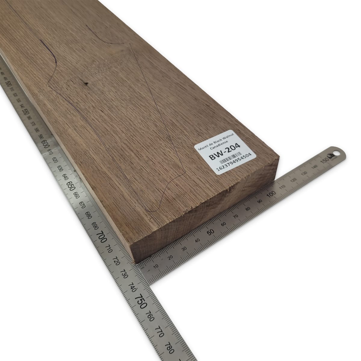 Mastil BW-204 de Black Walnut Especial Radial para Guitarra4