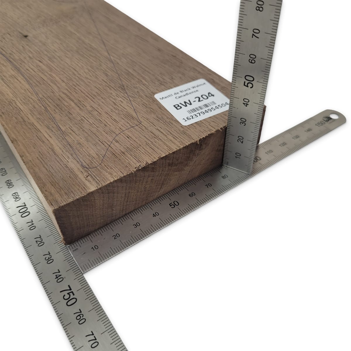 Mastil BW-204 de Black Walnut Especial Radial para Guitarra5