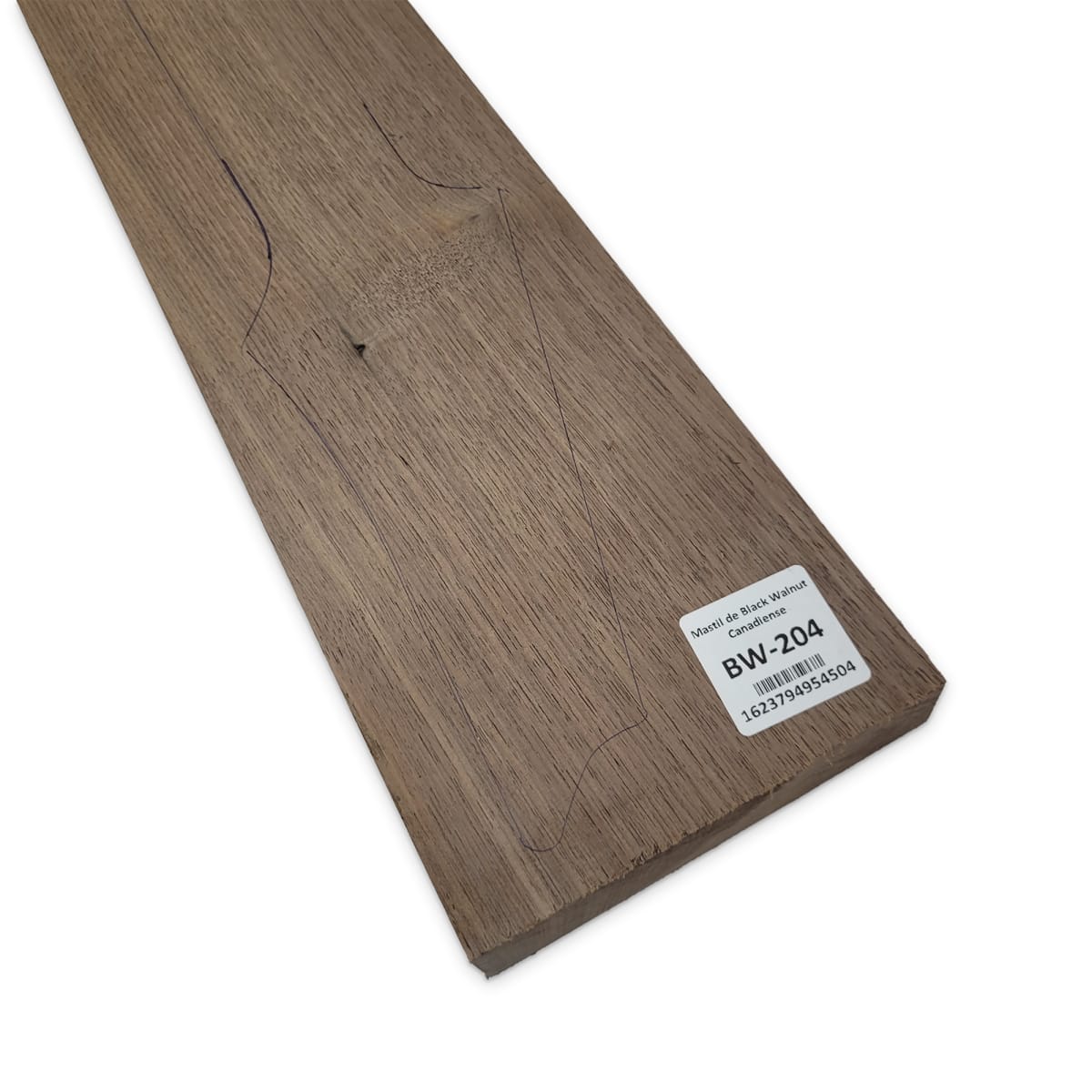 Mastil BW-204 de Black Walnut Especial Radial para Guitarra8