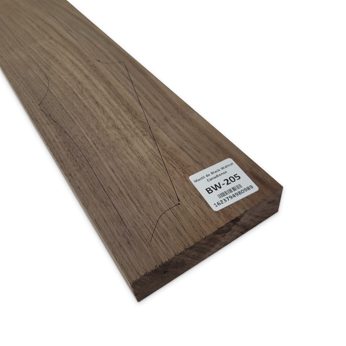 Mastil BW-205 de Black Walnut Especial Radial para Guitarra5