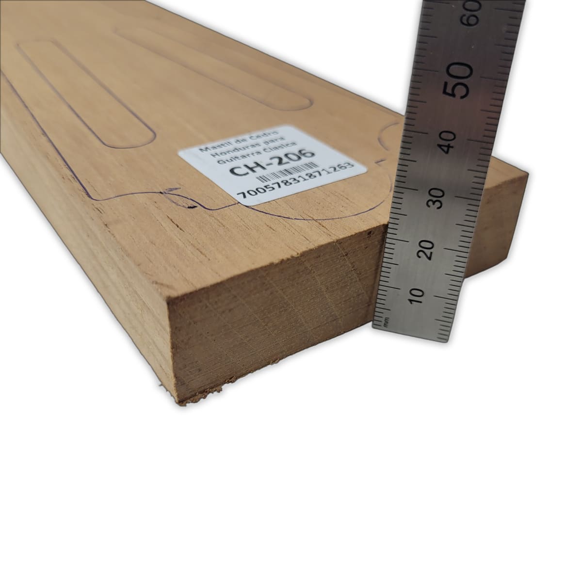 Mastil para Guitarra CH-206 de Cedro Honduras Economico con Detalles4