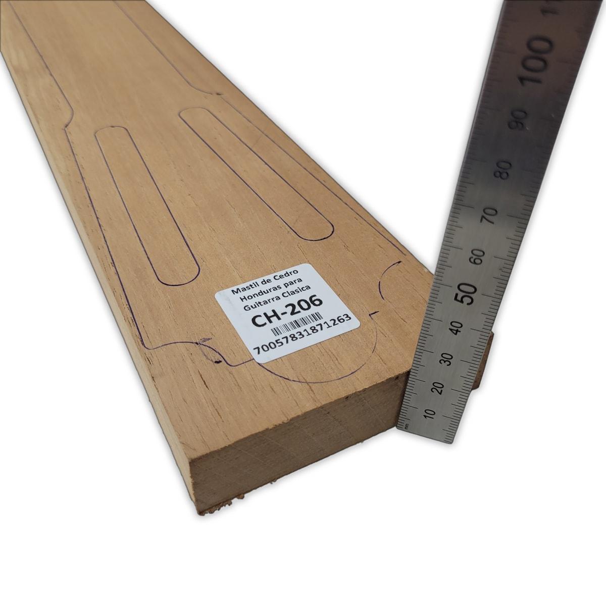 Mastil para Guitarra CH-206 de Cedro Honduras Economico con Detalles5