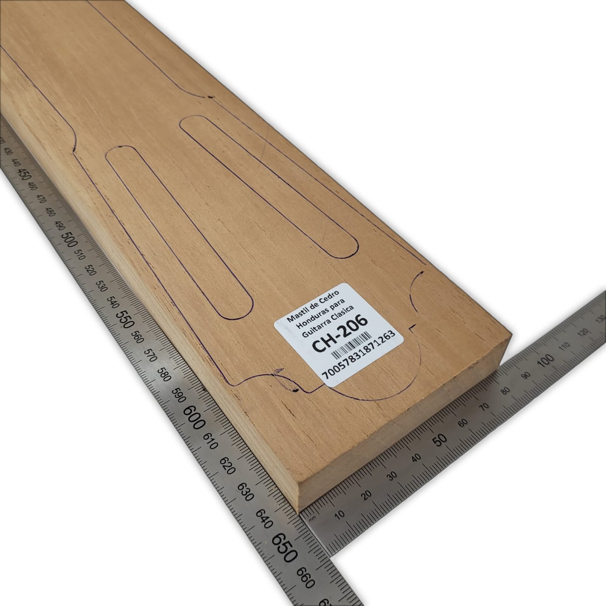 Mastil para Guitarra CH-206 de Cedro Honduras Economico con Detalles3