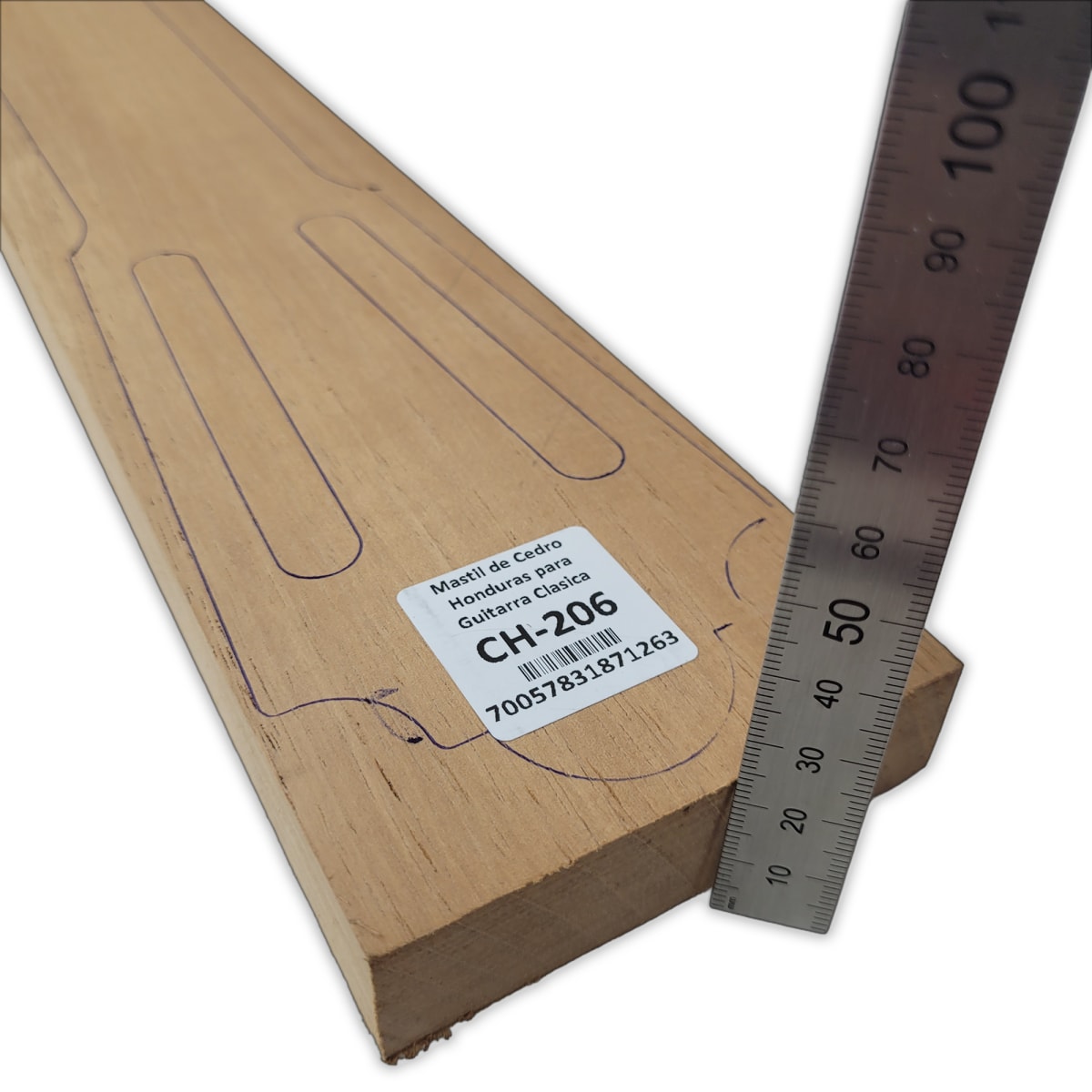 Mastil para Guitarra CH-206 de Cedro Honduras Economico con Detalles6