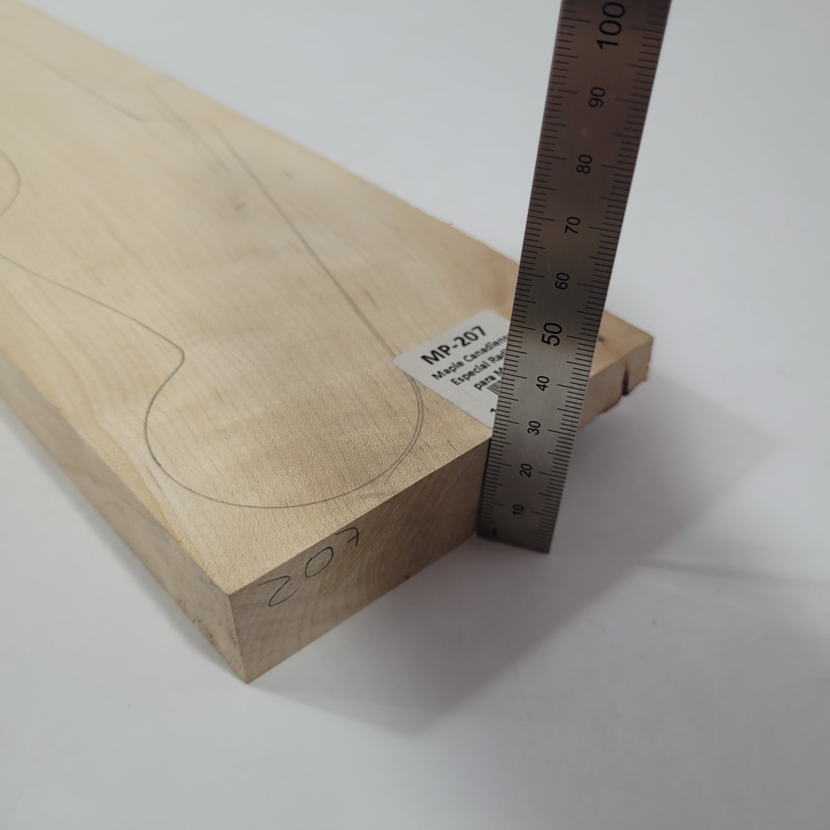 Pieza Unica MP-207 de Maple Arce Canadiense Especial Radial para Mastil de Guitarra 22 Trastes4