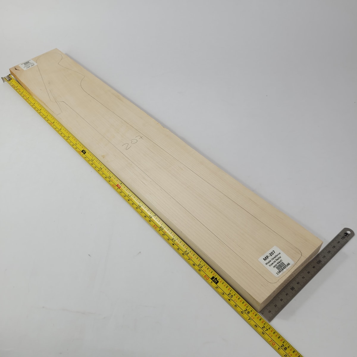 Pieza Unica MP-207 de Maple Arce Canadiense Especial Radial para Mastil de Guitarra 22 Trastes2