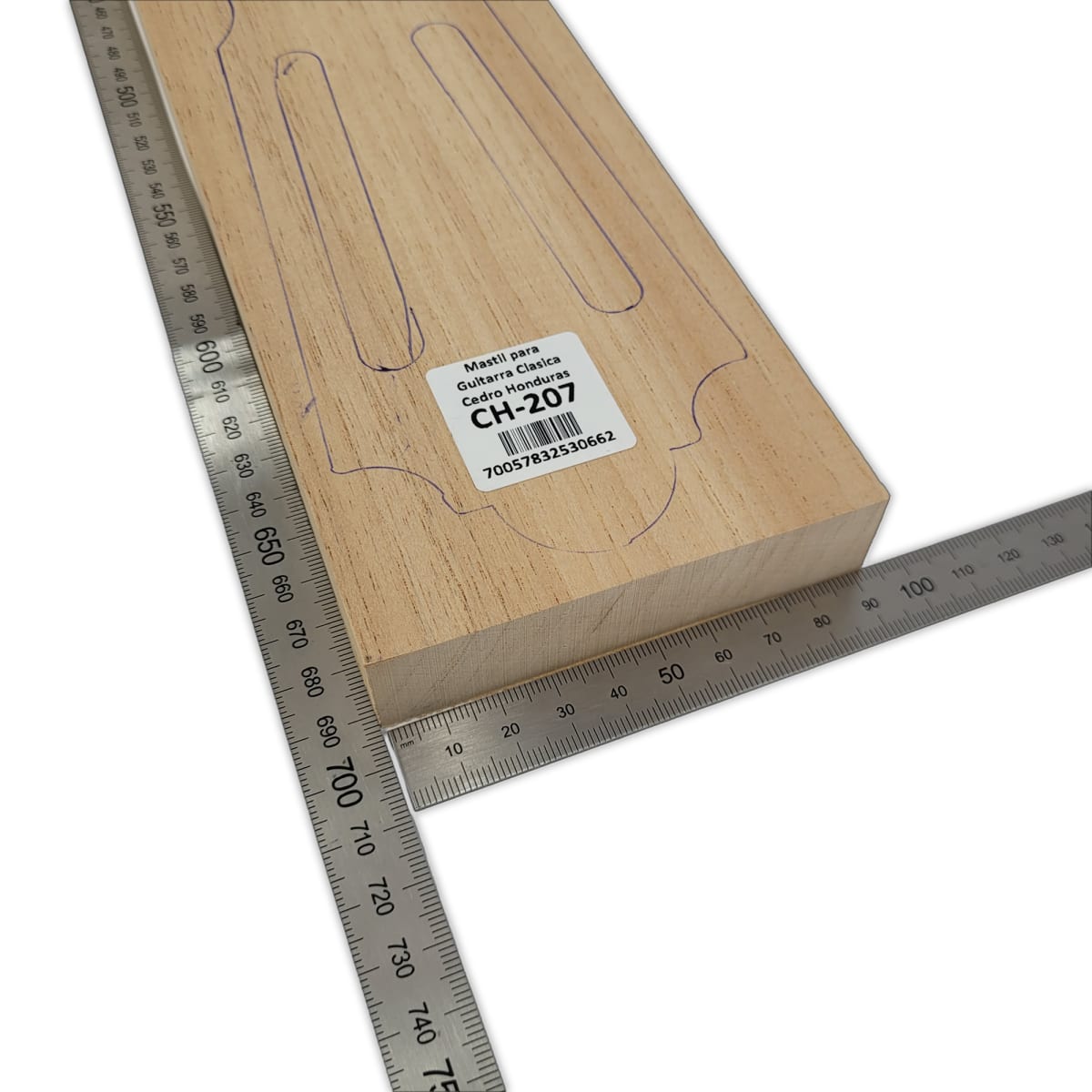 Mastil para Guitarra CH-207 de Cedro Honduras Especial corte Radial3