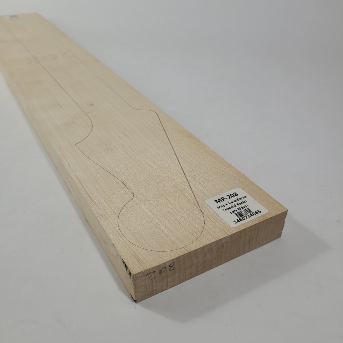 Pieza Unica MP-208 de Maple Arce Canadiense Especial Radial para Mastil de Guitarra 22 Trastes4