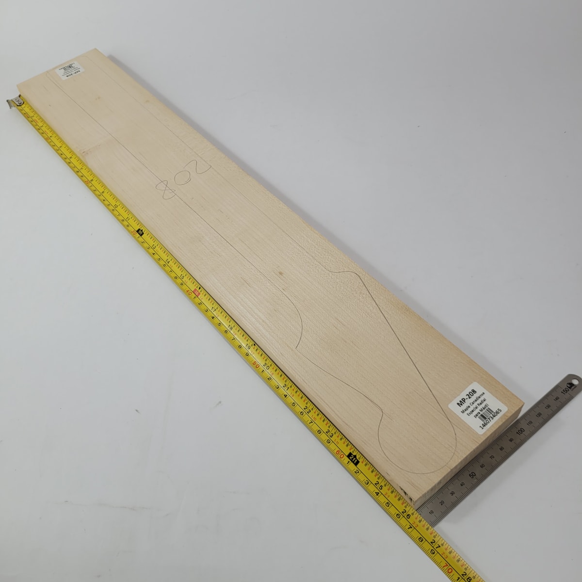 Pieza Unica MP-208 de Maple Arce Canadiense Especial Radial para Mastil de Guitarra 22 Trastes2