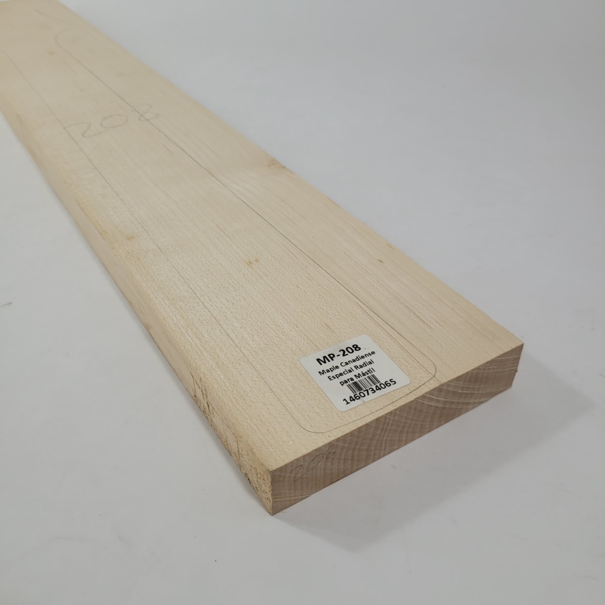 Pieza Unica MP-208 de Maple Arce Canadiense Especial Radial para Mastil de Guitarra 22 Trastes5