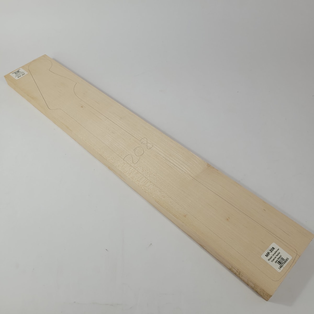 Pieza Unica MP-208 de Maple Arce Canadiense Especial Radial para Mastil de Guitarra 22 Trastes 0