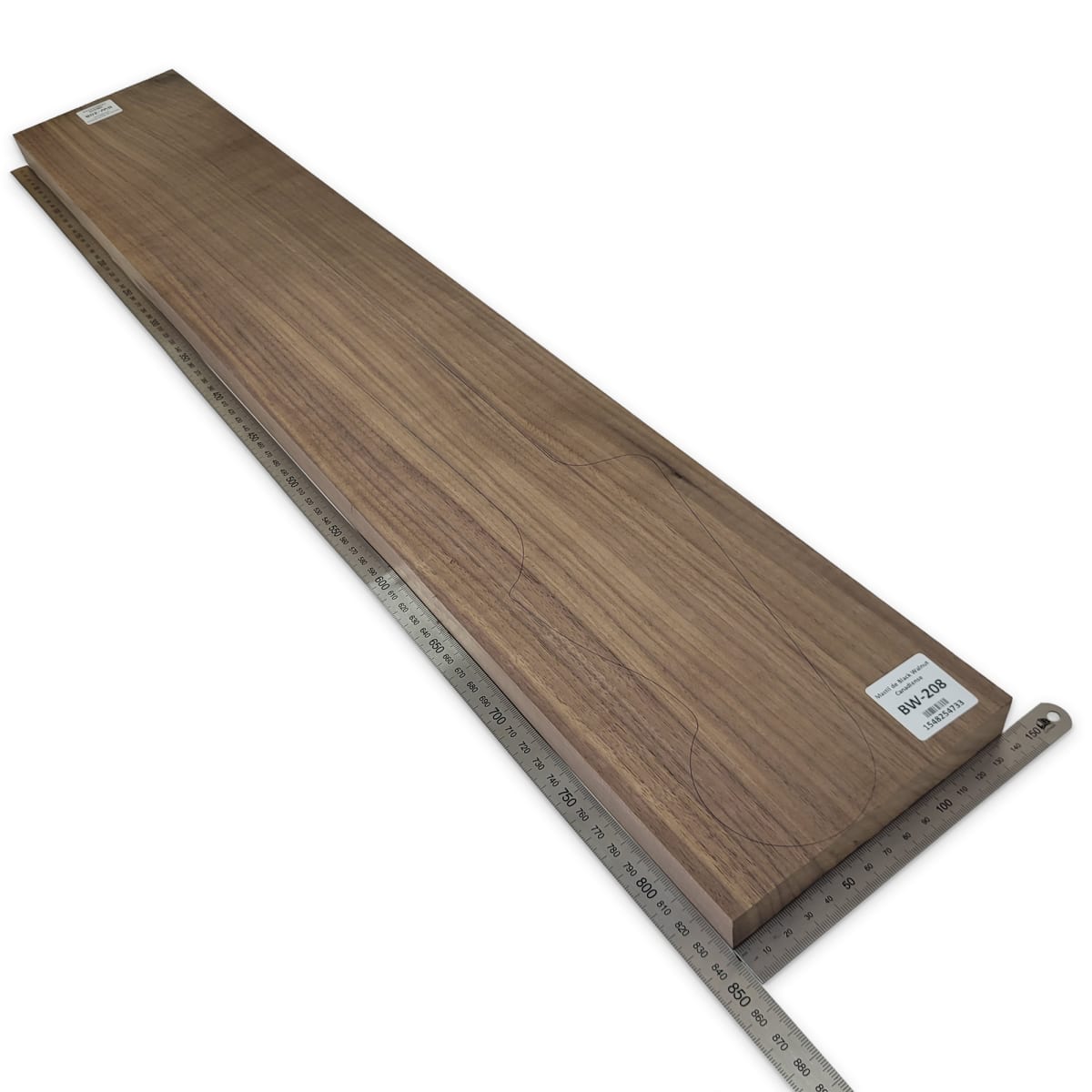 Mastil BW-208 de Black Walnut Especial Radial para Bajo3