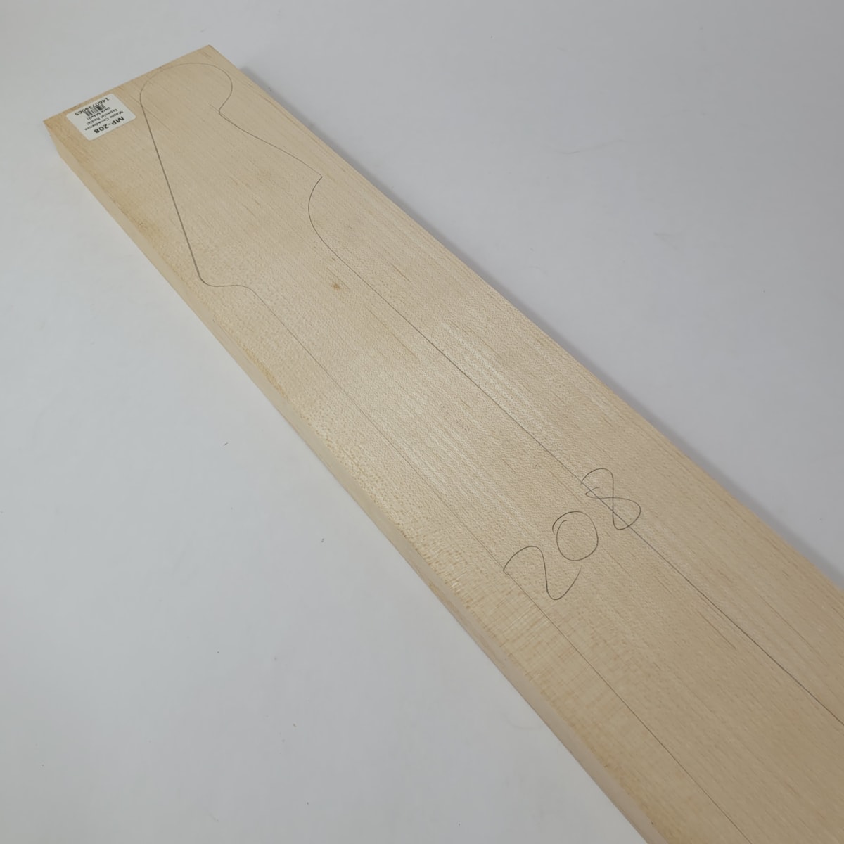 Pieza Unica MP-208 de Maple Arce Canadiense Especial Radial para Mastil de Guitarra 22 Trastes6