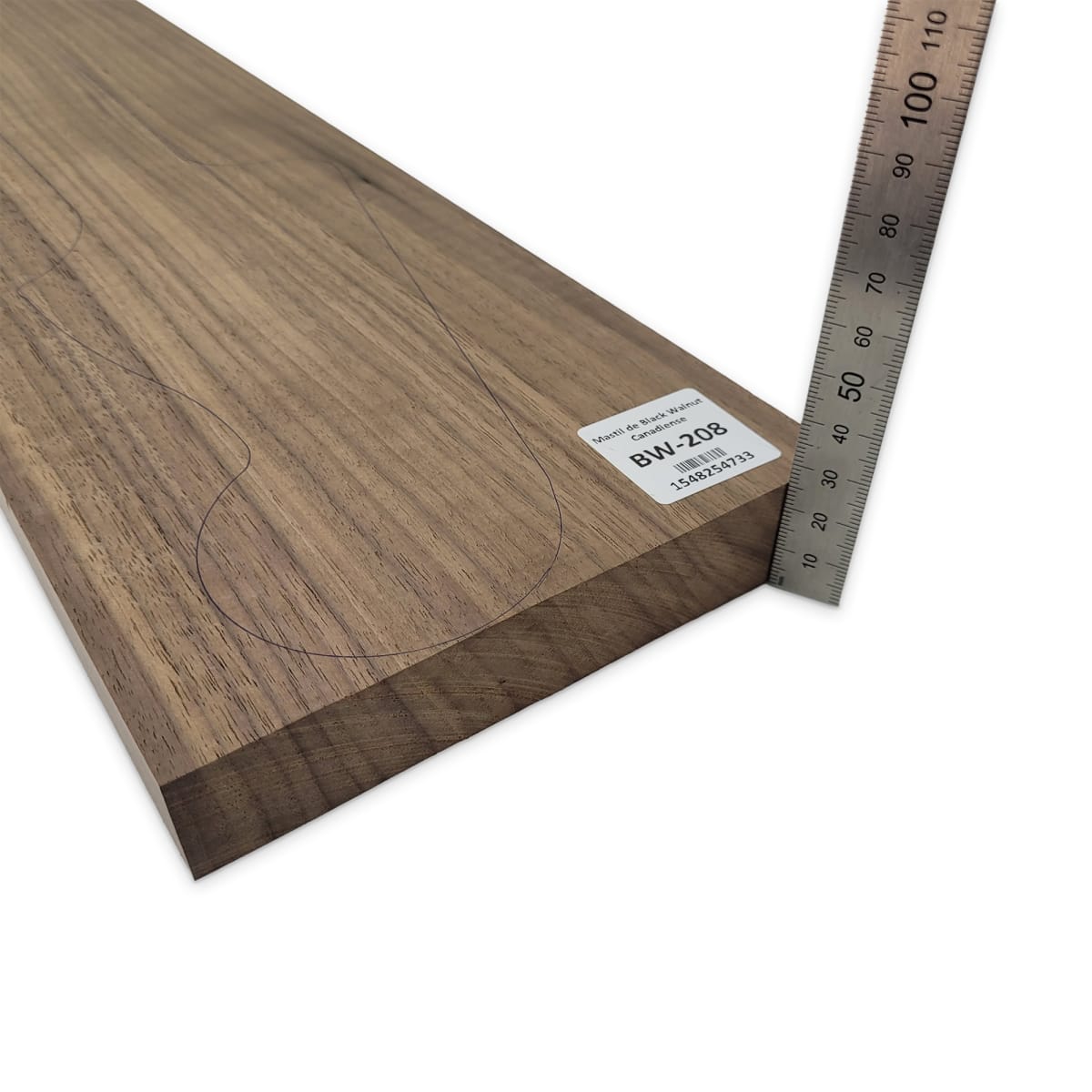 Mastil BW-208 de Black Walnut Especial Radial para Bajo5