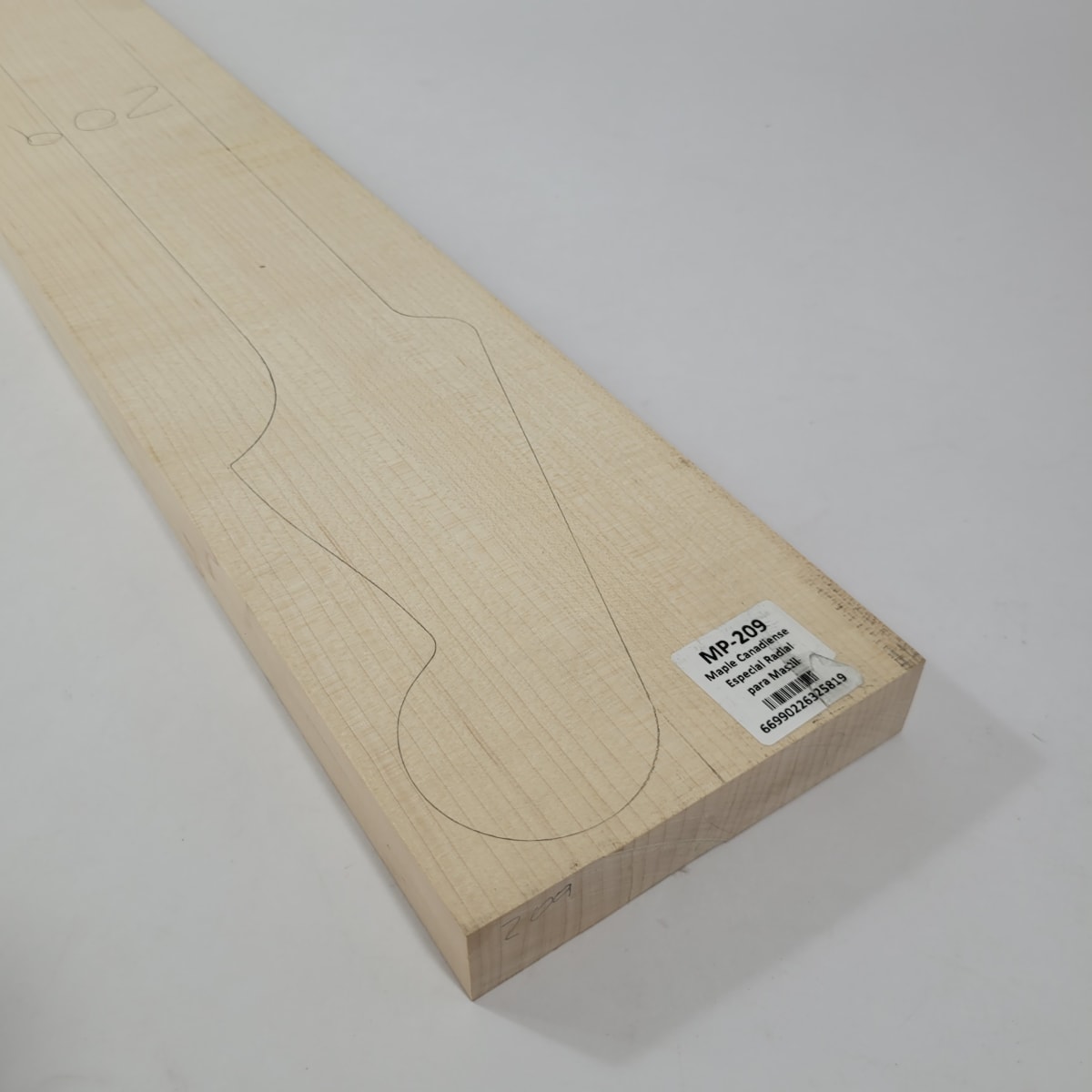 Pieza Unica MP-209 de Maple Arce Canadiense Especial Radial para Mastil de Guitarra 22 Trastes4