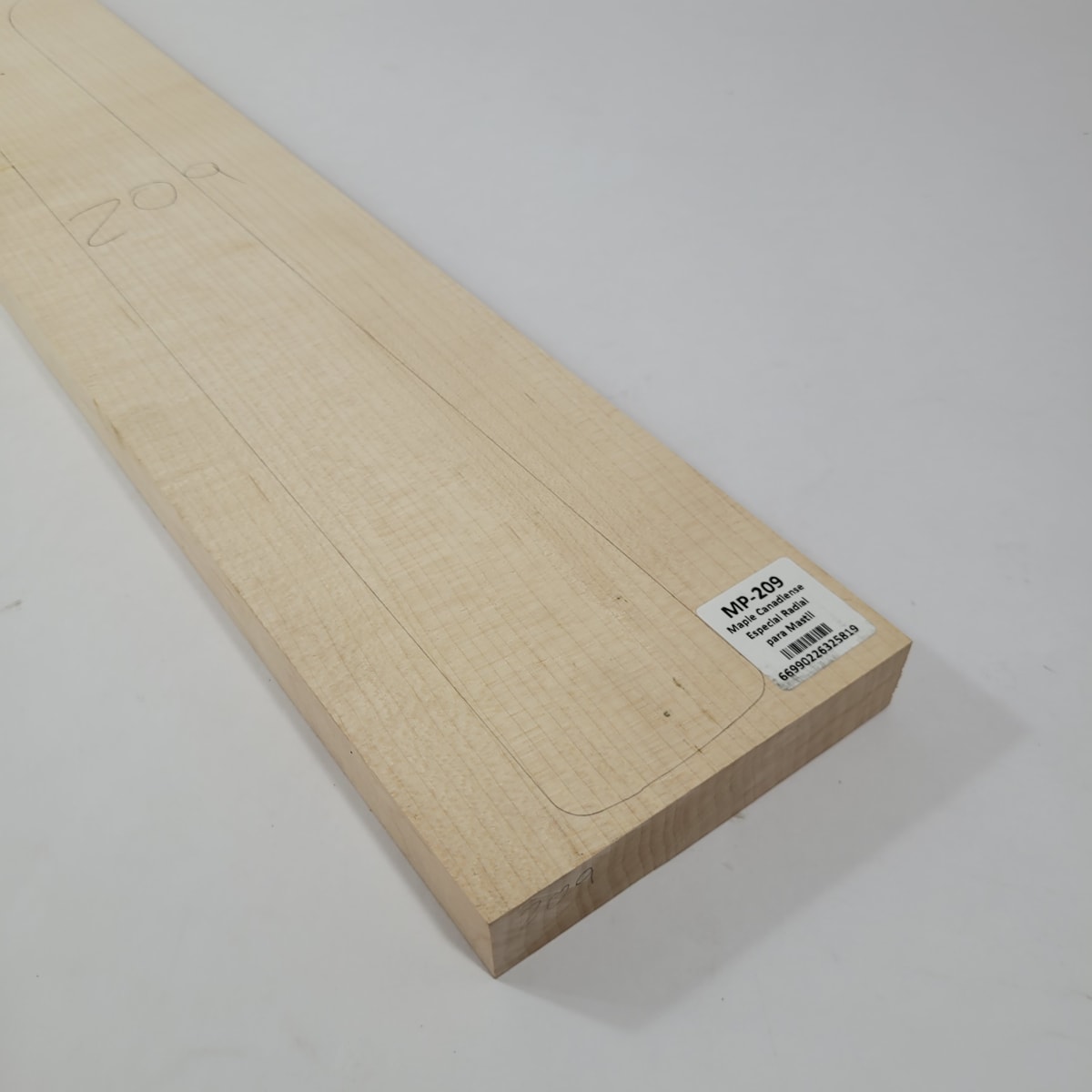 Pieza Unica MP-209 de Maple Arce Canadiense Especial Radial para Mastil de Guitarra 22 Trastes5