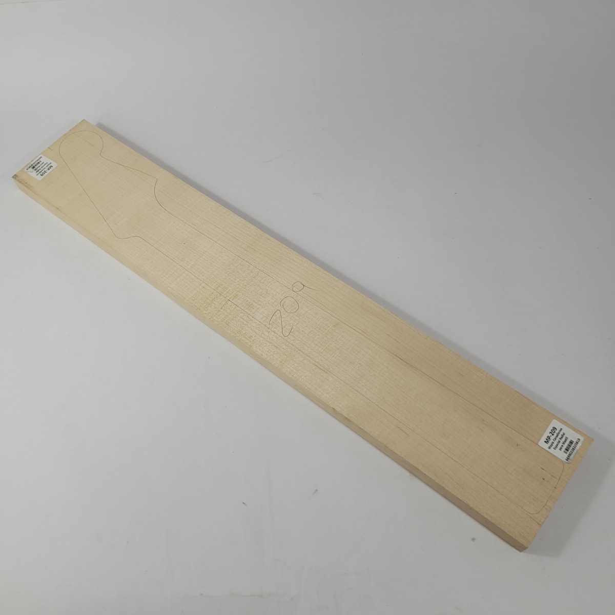 Pieza Unica MP-209 de Maple Arce Canadiense Especial Radial para Mastil de Guitarra 22 Trastes7