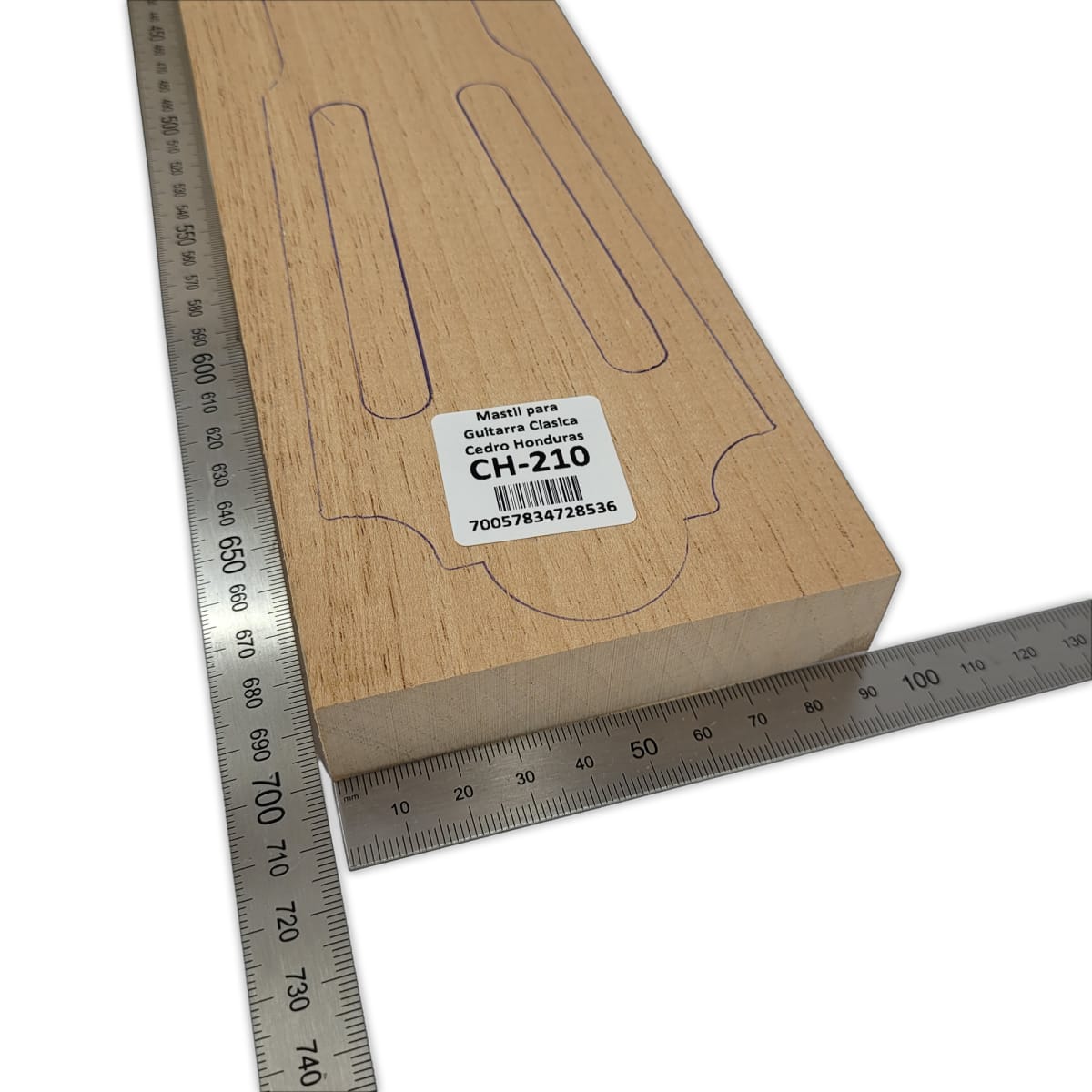 Mastil para Guitarra CH-210 de Cedro Honduras Especial corte Radial2