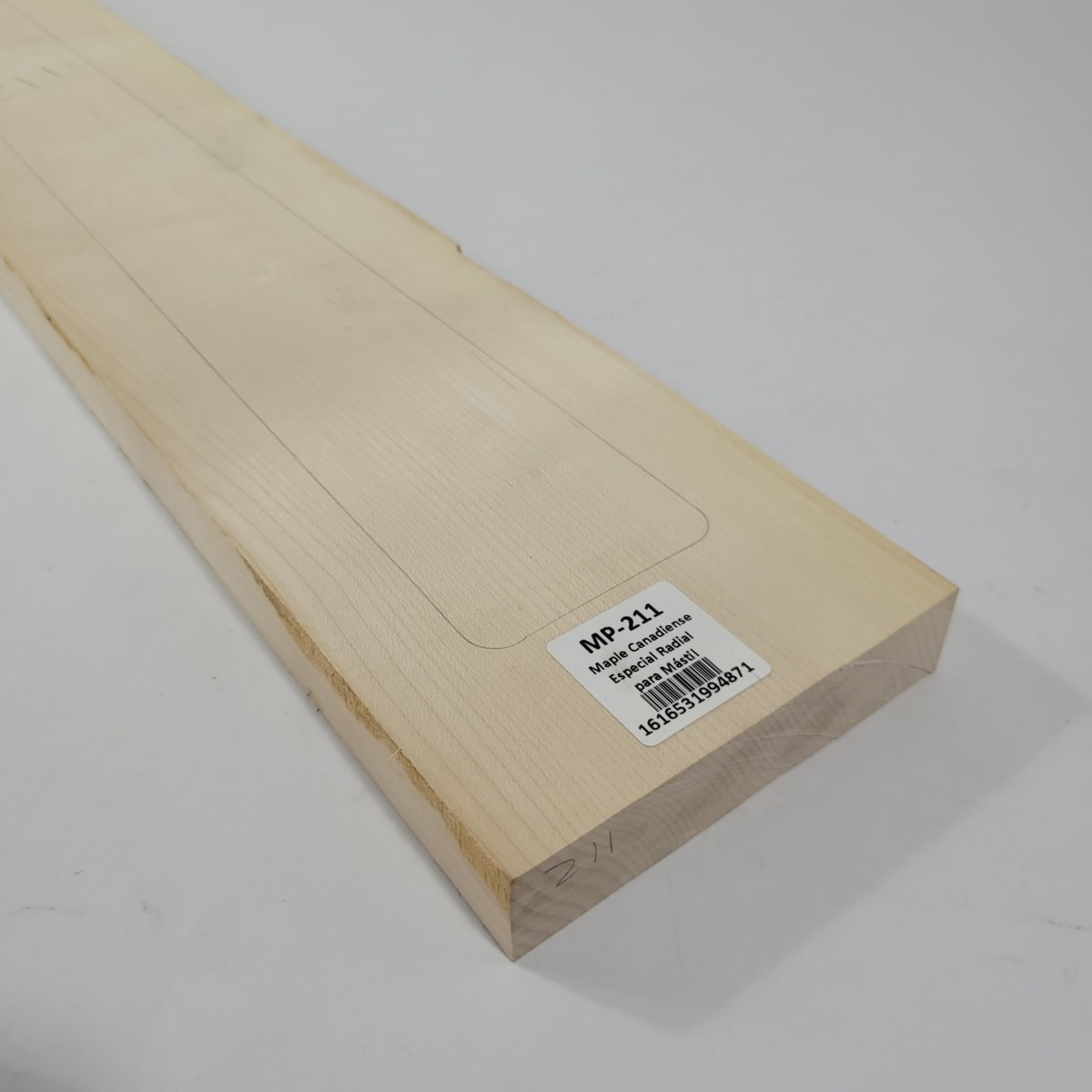 Pieza Unica MP-211 de Maple Arce Canadiense Especial Radial para Mastil de Guitarra 24 Trastes6