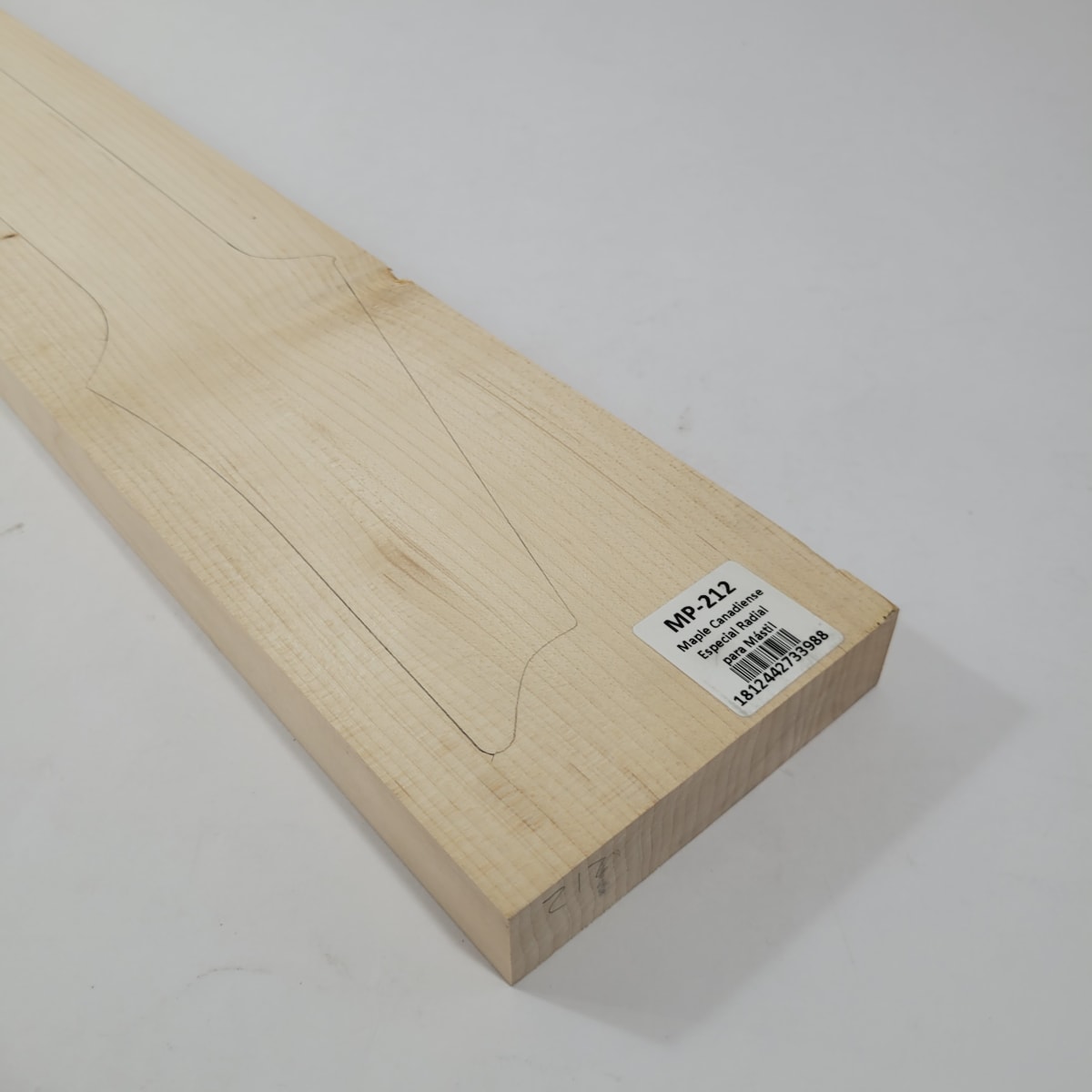 Pieza Unica MP-212 de Maple Arce Canadiense Especial Radial para Mastil de Guitarra 24 Trastes5
