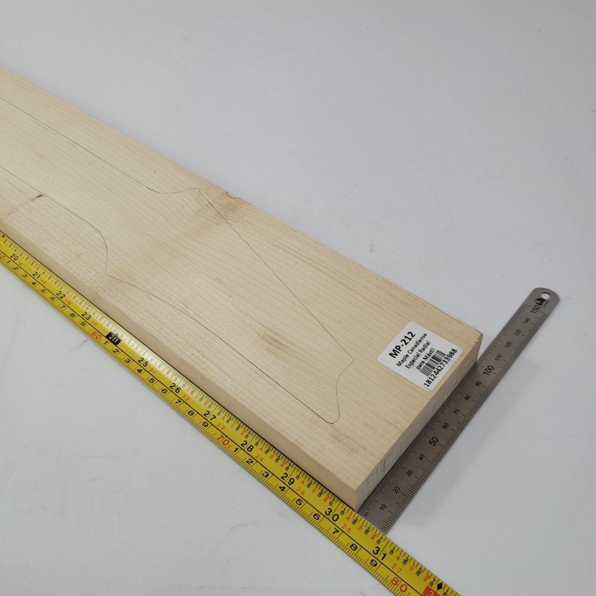 Pieza Unica MP-212 de Maple Arce Canadiense Especial Radial para Mastil de Guitarra 24 Trastes3