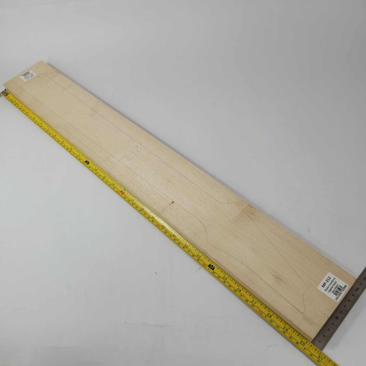 Pieza Unica MP-212 de Maple Arce Canadiense Especial Radial para Mastil de Guitarra 24 Trastes2