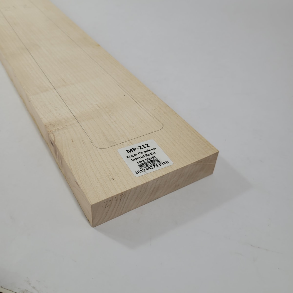 Pieza Unica MP-212 de Maple Arce Canadiense Especial Radial para Mastil de Guitarra 24 Trastes7