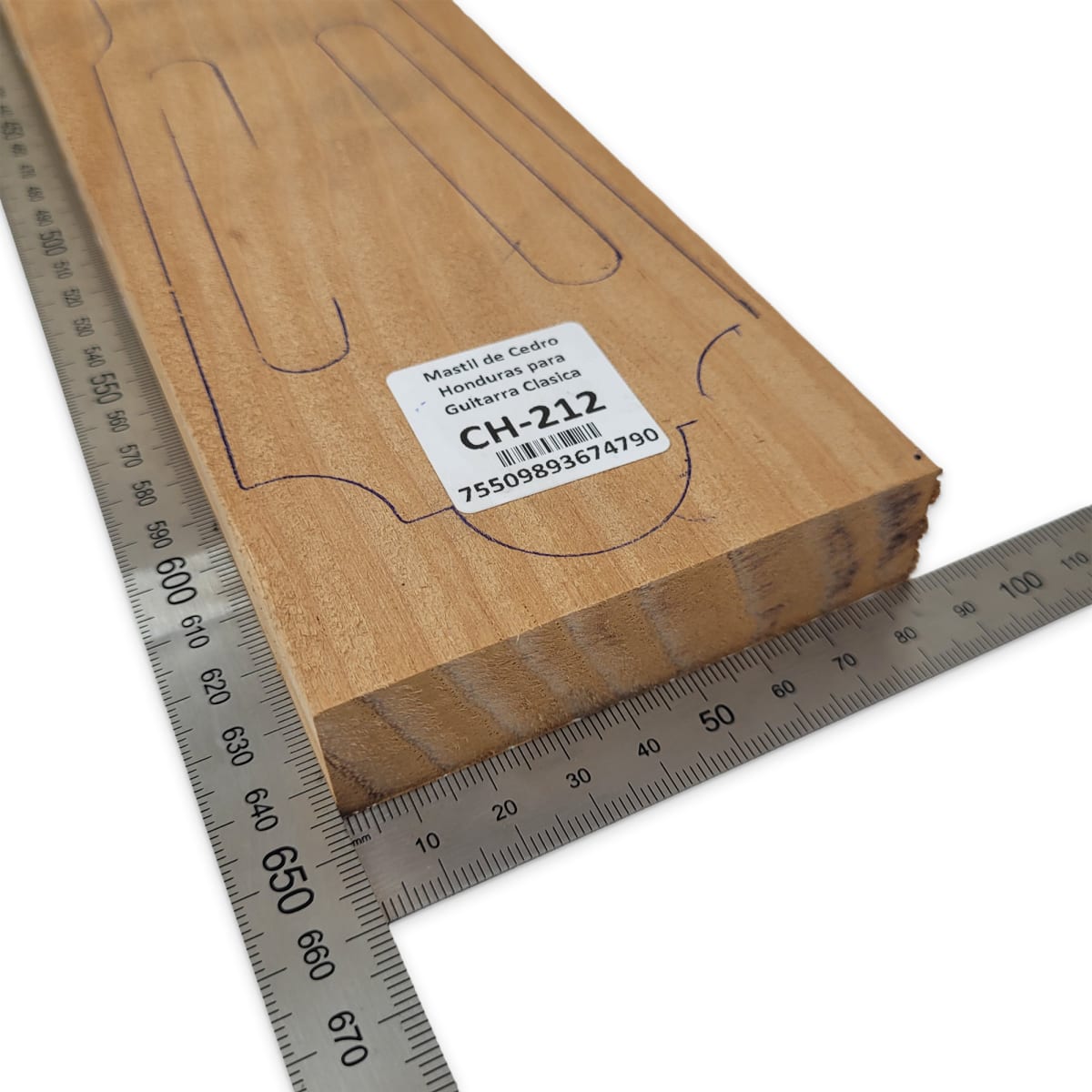 Mastil para Guitarra CH-212 de Cedro Honduras Economico con detalles3
