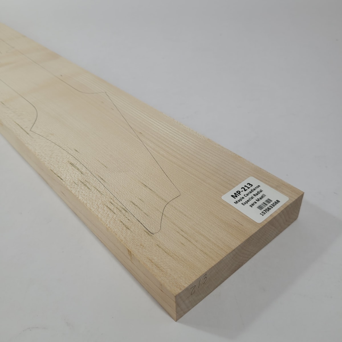 Pieza Unica MP-213 de Maple Arce Canadiense Especial Radial para Mastil de Guitarra 24 Trastes5