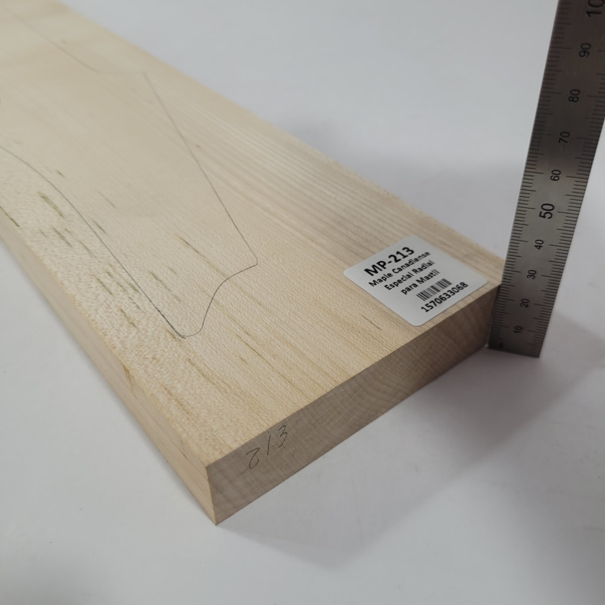 Pieza Unica MP-213 de Maple Arce Canadiense Especial Radial para Mastil de Guitarra 24 Trastes3