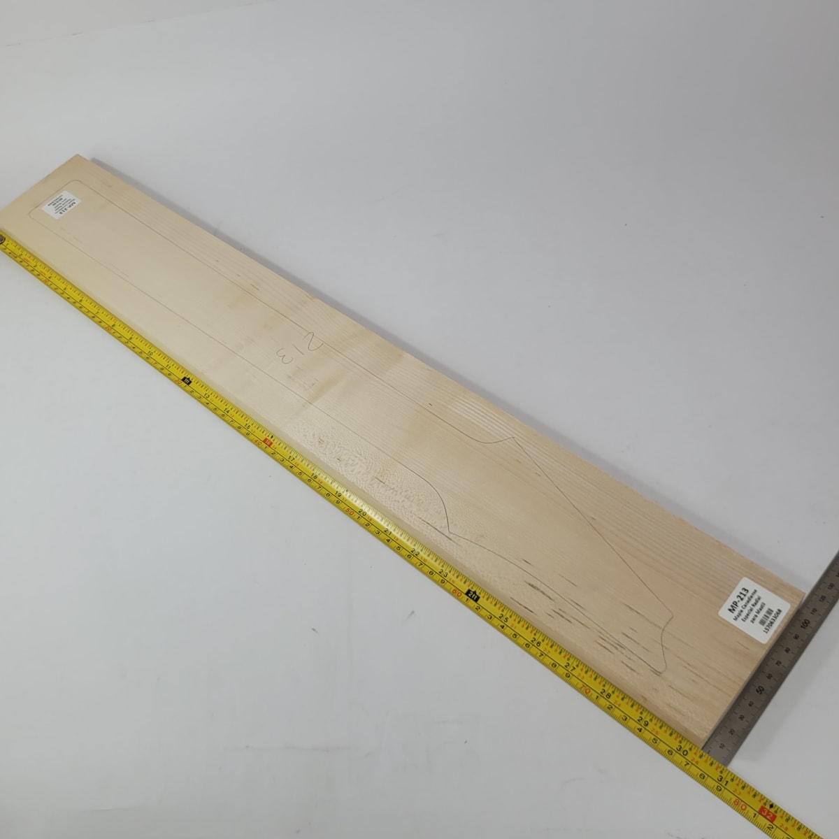 Pieza Unica MP-213 de Maple Arce Canadiense Especial Radial para Mastil de Guitarra 24 Trastes6