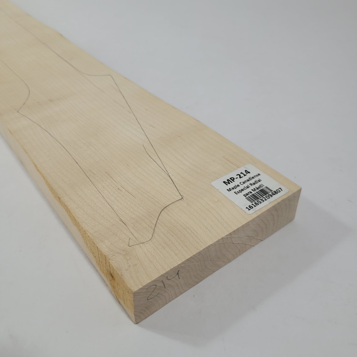 Pieza Unica MP-214 de Maple Arce Canadiense Especial Radial para Mastil de Guitarra 24 Trastes5