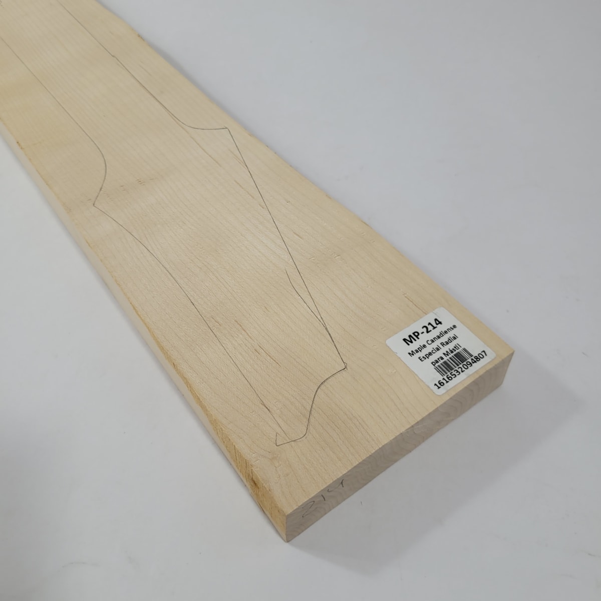 Pieza Unica MP-214 de Maple Arce Canadiense Especial Radial para Mastil de Guitarra 24 Trastes6