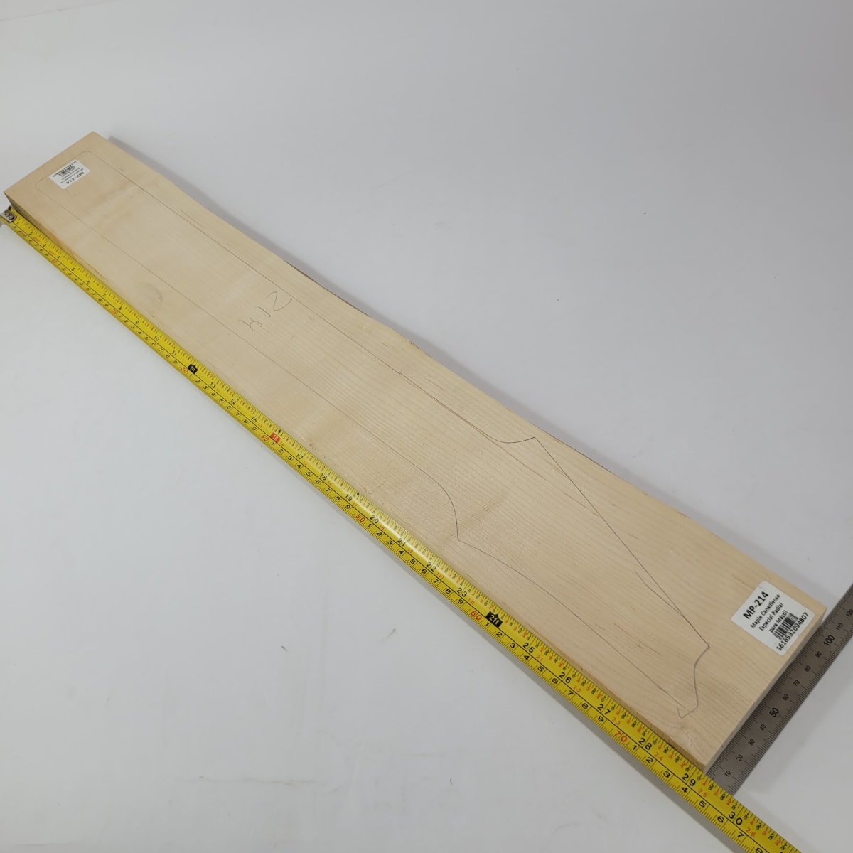 Pieza Unica MP-214 de Maple Arce Canadiense Especial Radial para Mastil de Guitarra 24 Trastes2