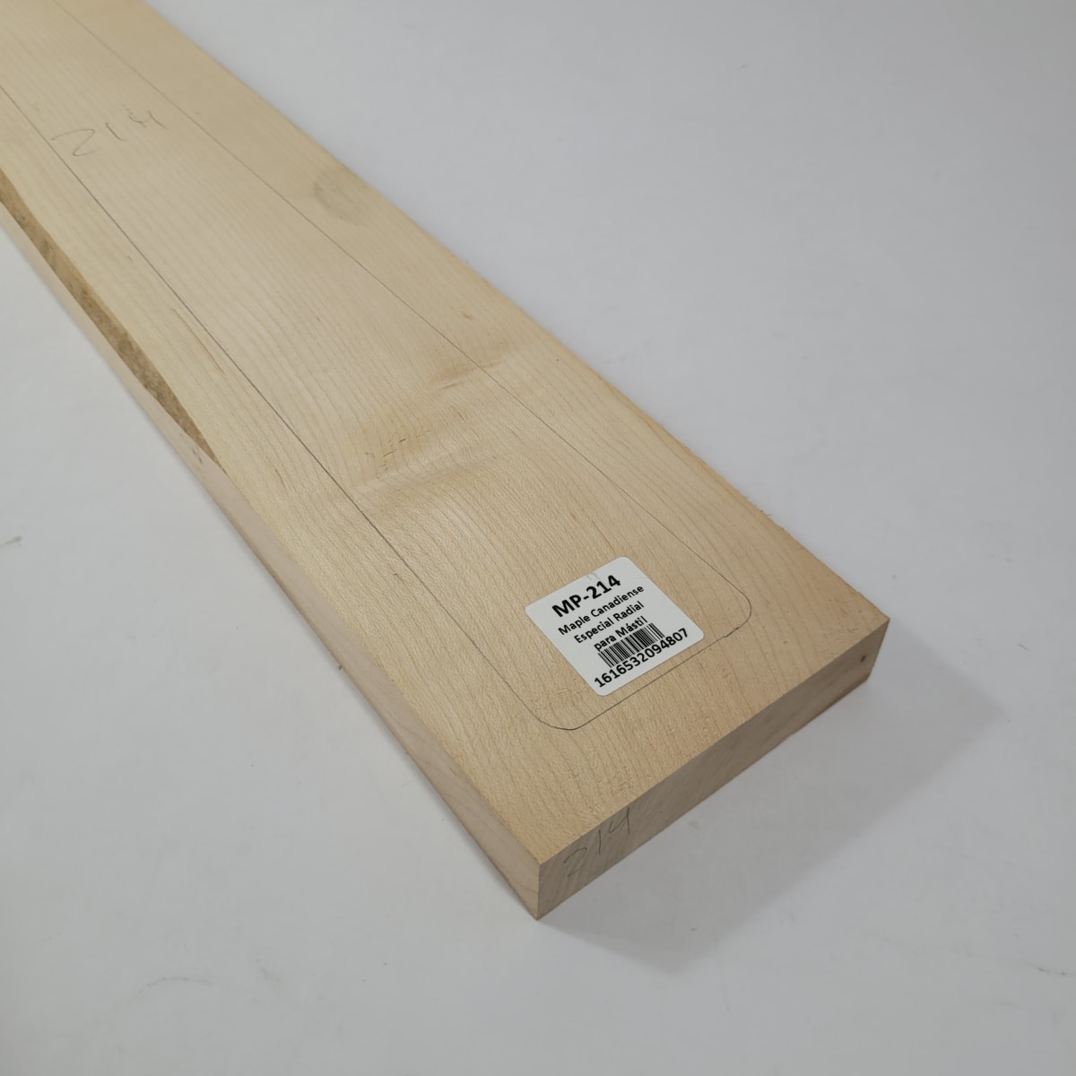Pieza Unica MP-214 de Maple Arce Canadiense Especial Radial para Mastil de Guitarra 24 Trastes7