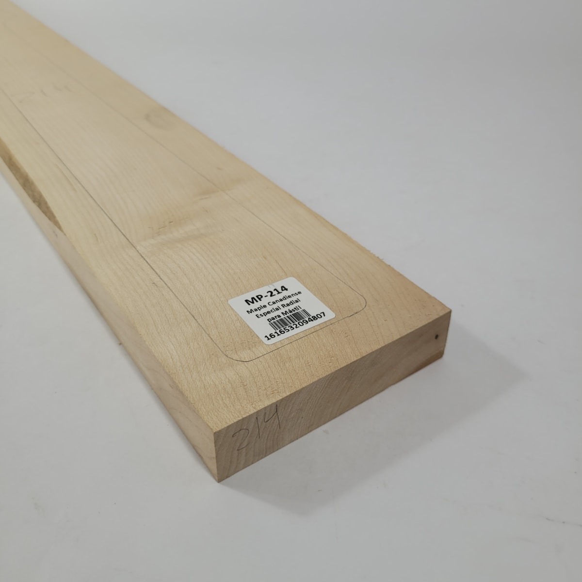 Pieza Unica MP-214 de Maple Arce Canadiense Especial Radial para Mastil de Guitarra 24 Trastes8