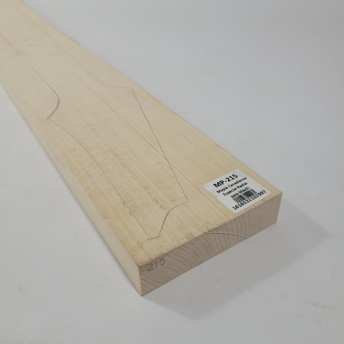 Pieza Unica MP-215 de Maple Arce Canadiense Especial Radial para Mastil de Guitarra 24 Trastes6
