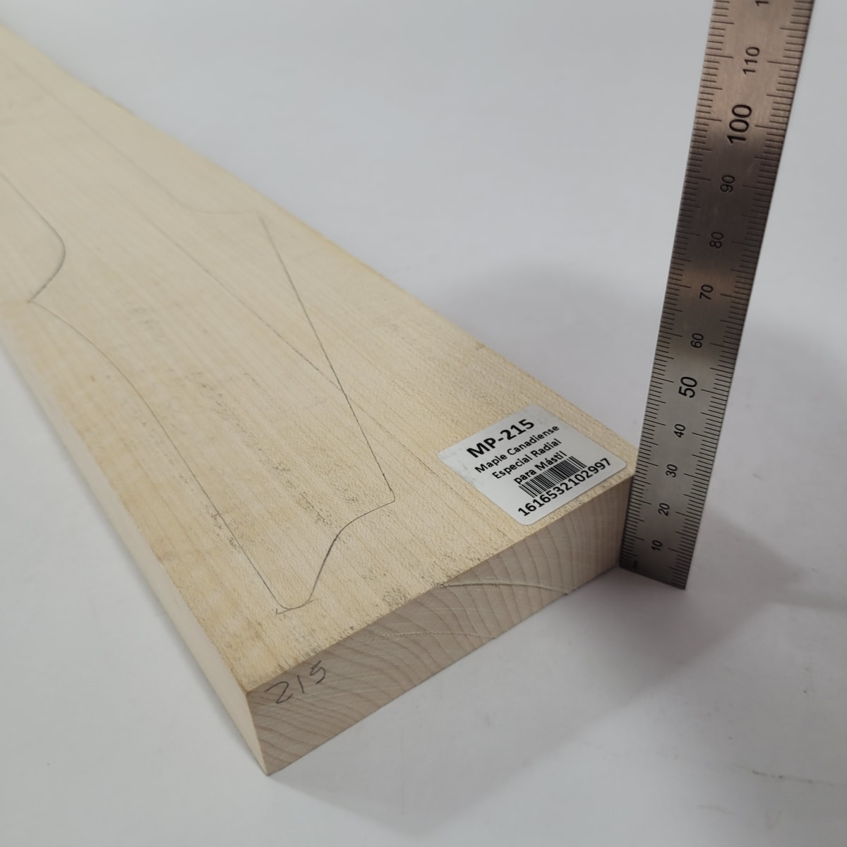 Pieza Unica MP-215 de Maple Arce Canadiense Especial Radial para Mastil de Guitarra 24 Trastes4