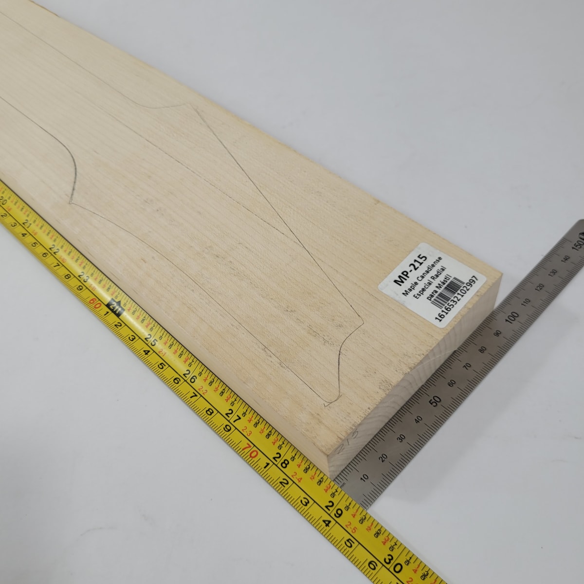 Pieza Unica MP-215 de Maple Arce Canadiense Especial Radial para Mastil de Guitarra 24 Trastes3