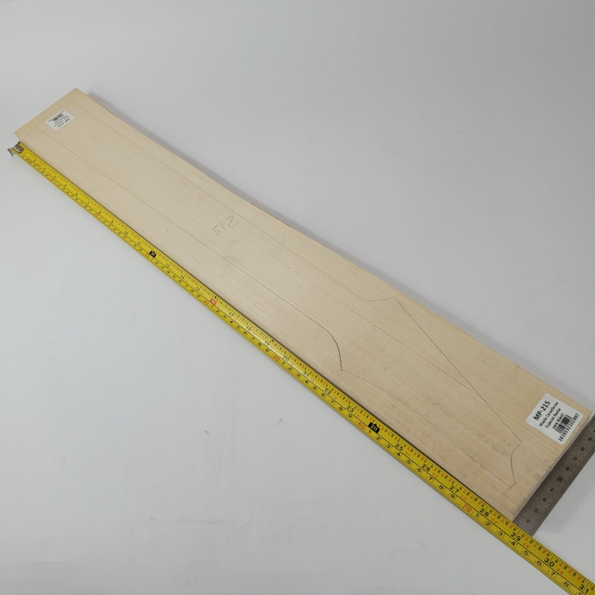 Pieza Unica MP-215 de Maple Arce Canadiense Especial Radial para Mastil de Guitarra 24 Trastes2