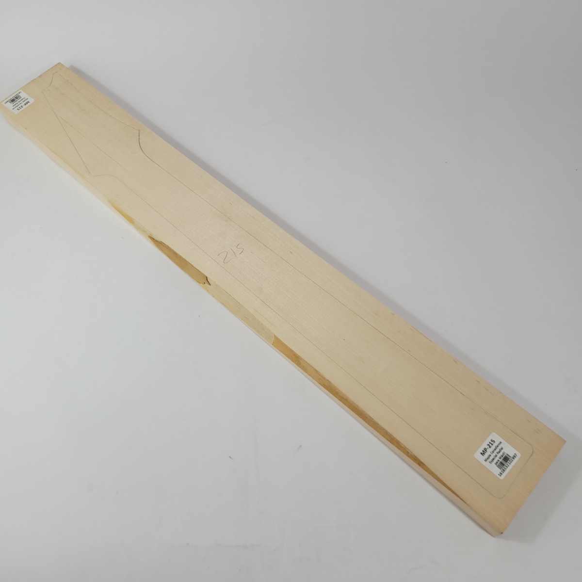 Pieza Unica MP-215 de Maple Arce Canadiense Especial Radial para Mastil de Guitarra 24 Trastes 0