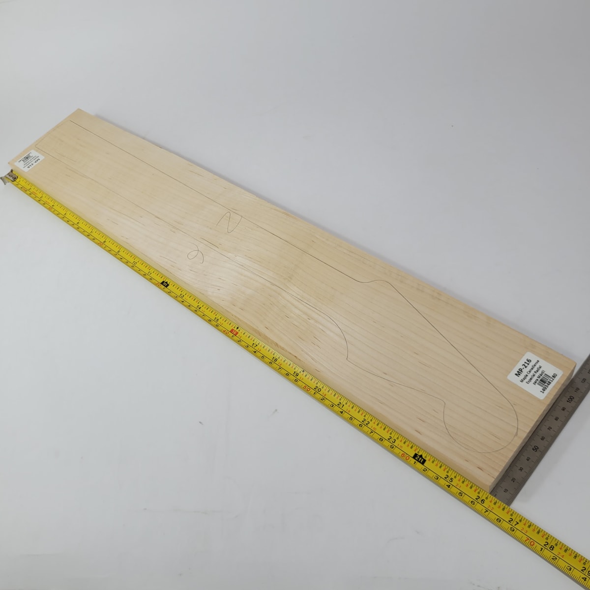 Pieza Unica MP-216 de Maple Arce Canadiense Especial Radial para Mastil de Guitarra 22 Trastes2