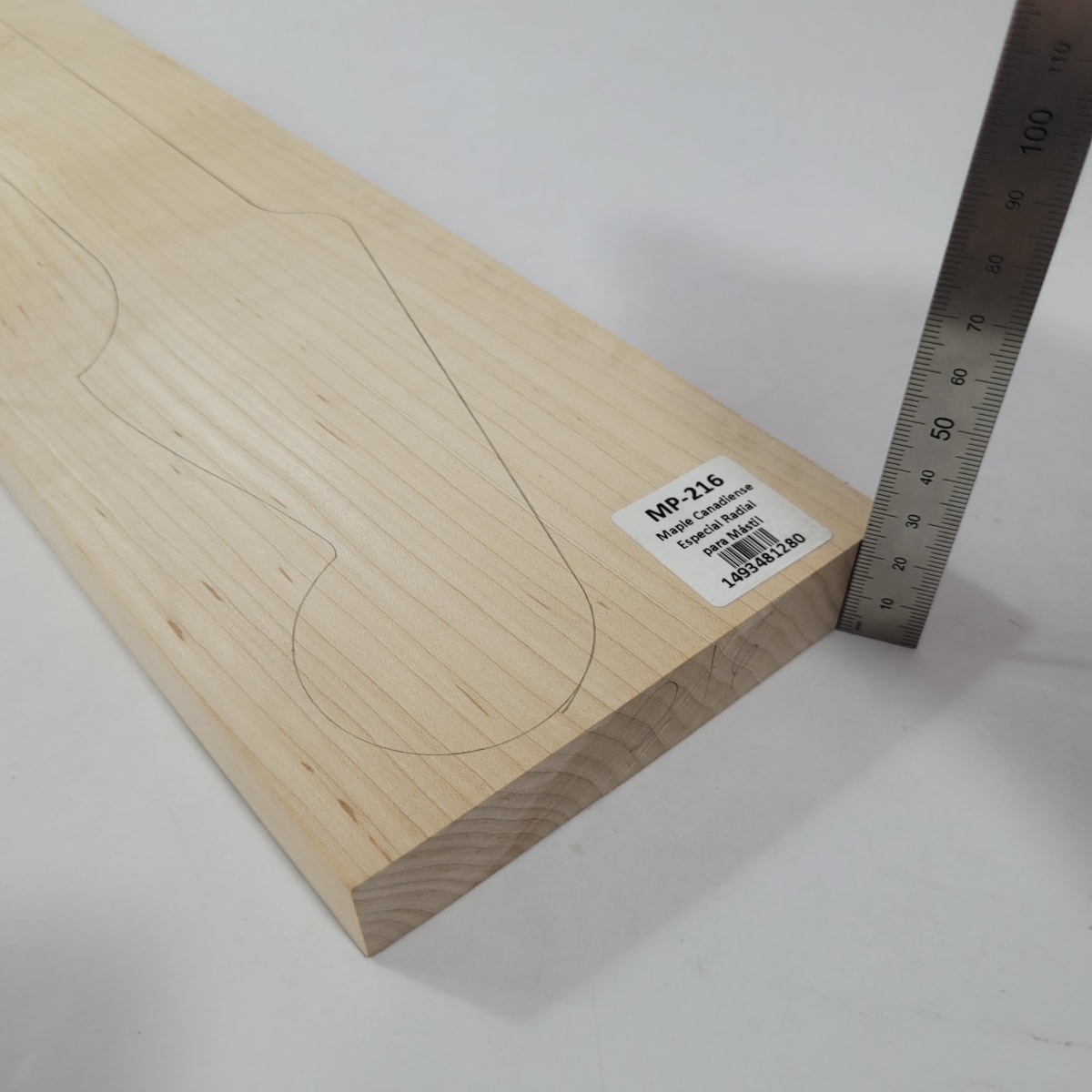 Pieza Unica MP-216 de Maple Arce Canadiense Especial Radial para Mastil de Guitarra 22 Trastes4