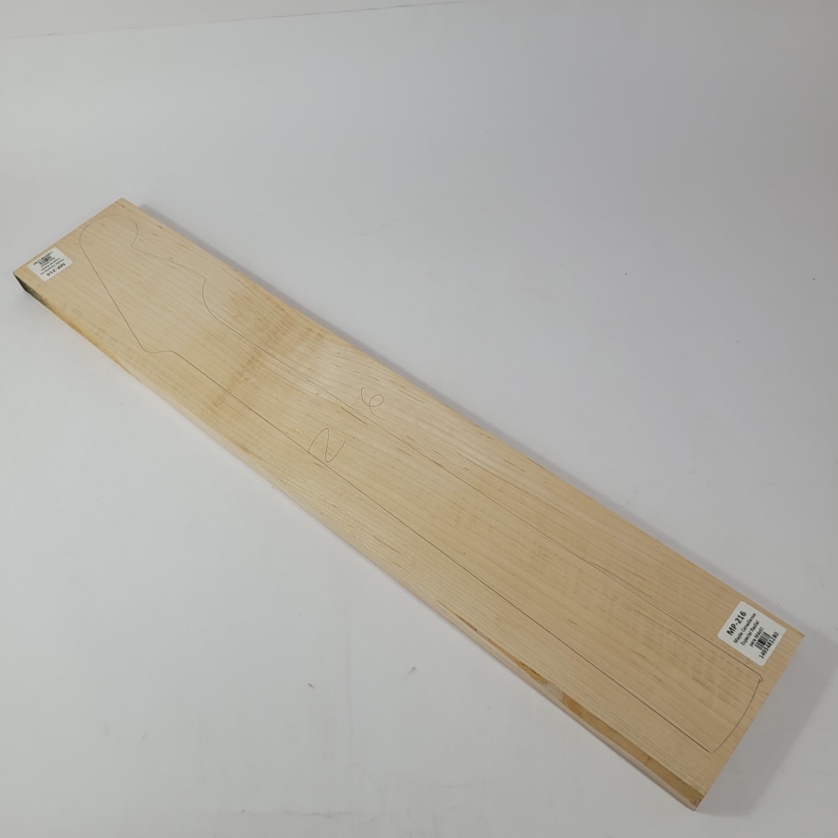 Pieza Unica MP-216 de Maple Arce Canadiense Especial Radial para Mastil de Guitarra 22 Trastes 0