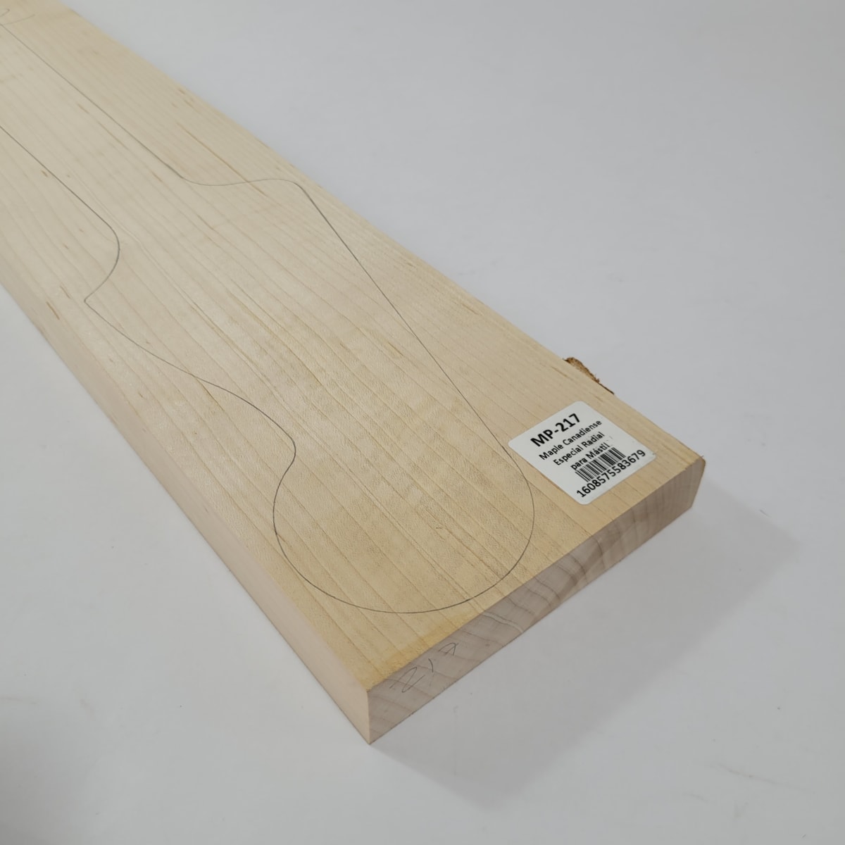 Pieza Unica MP-217 de Maple Arce Canadiense Especial Radial para Mastil de Bajo7