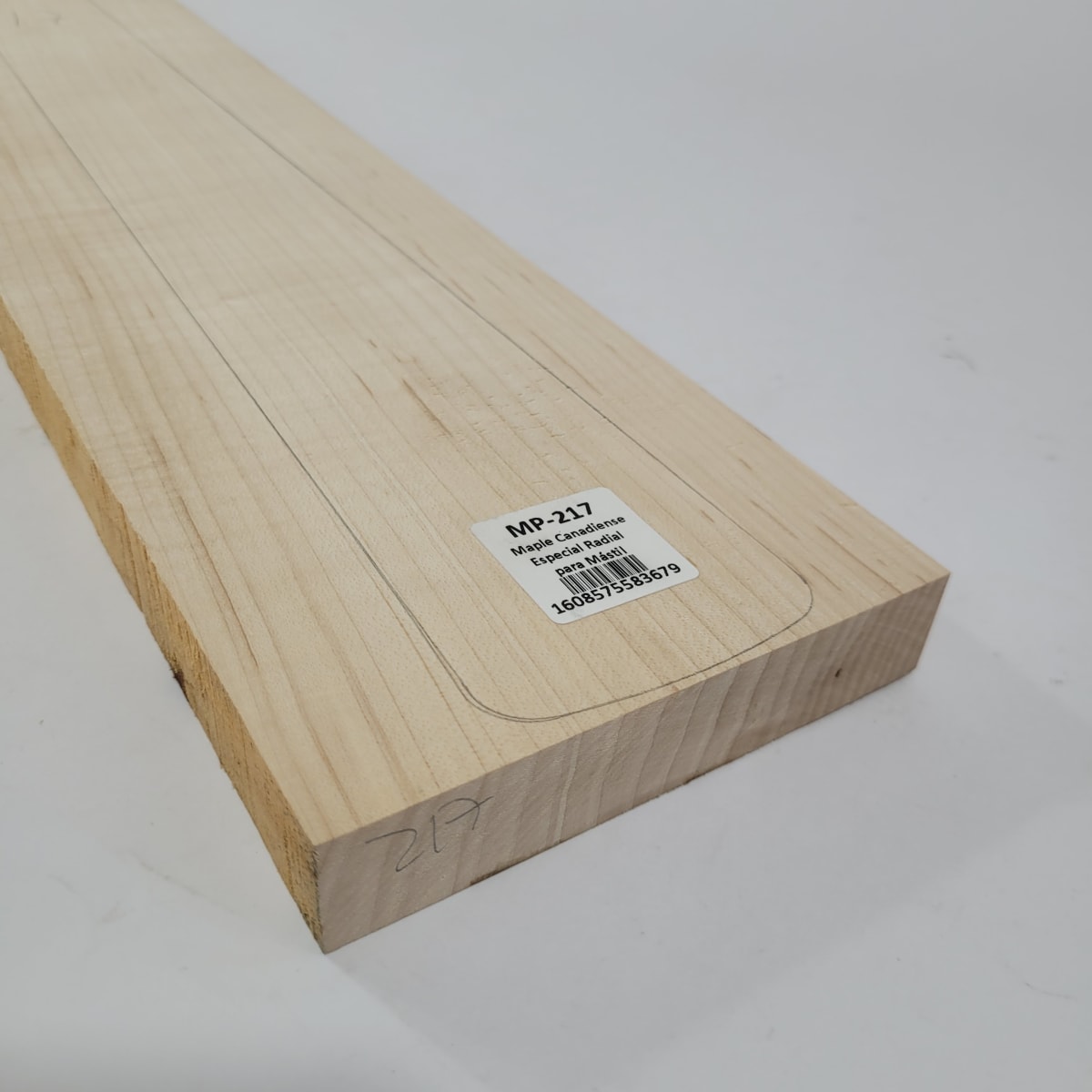 Pieza Unica MP-217 de Maple Arce Canadiense Especial Radial para Mastil de Bajo8